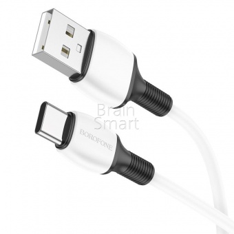 USB кабель Lightning Borofone BX84 2,4A (1м) Белый* - фото, изображение, картинка