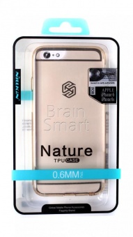 Накладка силиконовая Nillkin Nature TPU iPhone 6 Золотой - фото, изображение, картинка