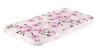 Накладка силиконовая с рисунком iPhone 6 Plus Цветущая вишня - фото, изображение, картинка
