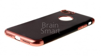 Накладка силиконовая Aspor Status Collection iPhone 7/8 Черный/Розовый - фото, изображение, картинка