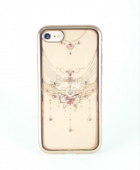 Накладка силикон Girlscase (Kingxbar) WANSHA-Wing Swarovski iPhone 7 Plus Золотой2