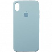 Накладка Silicone Case Original iPhone XS Max (43) Небесно-Голубой - фото, изображение, картинка