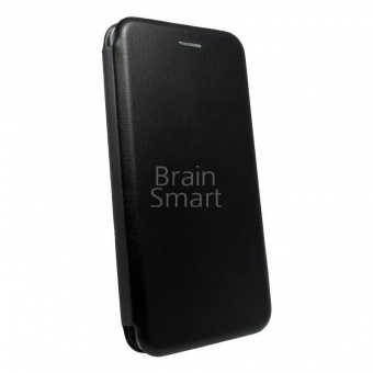 Книжка кожа Brauffen Samsung A730 (A8+ 2018) Черный - фото, изображение, картинка