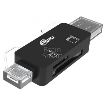 USB-картридер Ritmix CR-2043G (OTG/micro USB/microSD/SD) Черный - фото, изображение, картинка