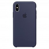 Накладка Silicone Case Original iPhone XS Max (20) Синий - фото, изображение, картинка