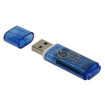 USB 3.0 Флеш-накопитель 64GB SmartBuy Glossy Синий - фото, изображение, картинка