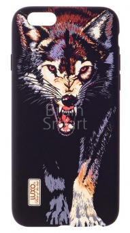 Накладка силиконовая Luxo фосфорная iPhone 6 Волк цветной D8 - фото, изображение, картинка