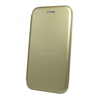 Книжка кожа Brauffen iPhone 7/8 Золотой тех.упак - фото, изображение, картинка