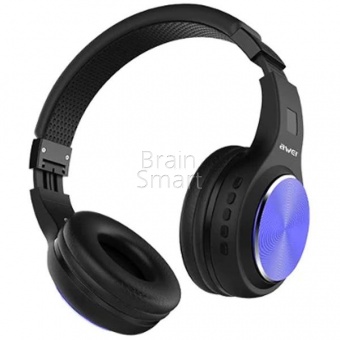 Наушники накладные Bluetooth Awei A600BL Черный/Синий - фото, изображение, картинка