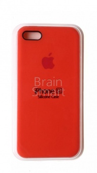 Накладка Silicone Case Original iPhone 5/5S/SE (13) Ярко-Оранжевый - фото, изображение, картинка