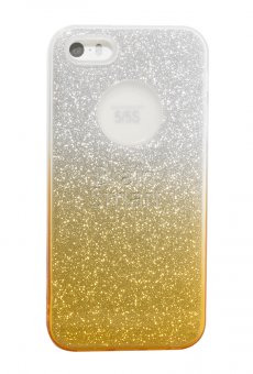 Накладка силиконовая Aspor Mask Collection Песок с отливом iPhone 5/5S/SE Серебряный/Золотой - фото, изображение, картинка