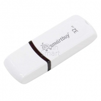 USB 2.0 Флеш-накопитель 32GB SmartBuy Paean Белый - фото, изображение, картинка