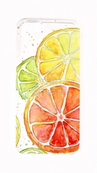 Накладка силиконовая с рисунком iPhone 5/5S/SE Цитрус - фото, изображение, картинка