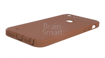 Накладка силиконовая Silicone Case под кожу iPhone 5/5S/SE Коричневый - фото, изображение, картинка