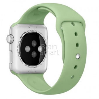 Ремешок силиконовый Sport для Apple Watch (42/44мм) M  (1) Оливковый - фото, изображение, картинка