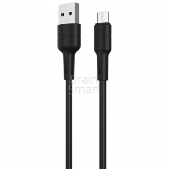 USB кабель Lightning Borofone BX30 Silicone (1м) Черный - фото, изображение, картинка