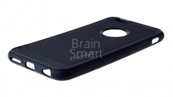 Накладка силиконовая SPG с карбоновой вставкой iPhone 6 Серый - фото, изображение, картинка