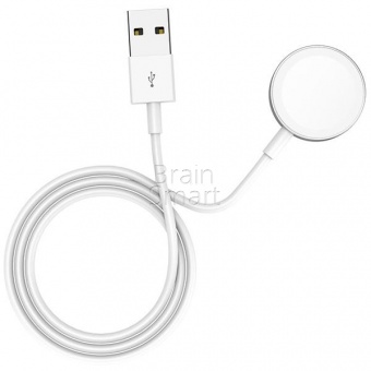 Кабель для зарядки HOCO CW16 для Apple Watch Magnetic Charging (1м) Белый - фото, изображение, картинка