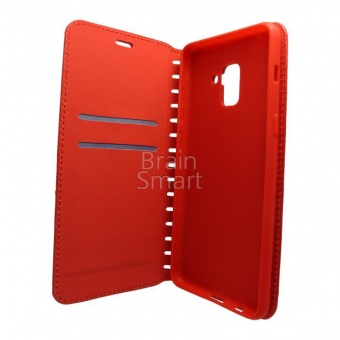 Книжка New Case с магнитом Samsung A730 (A8+ 2018) Красный - фото, изображение, картинка