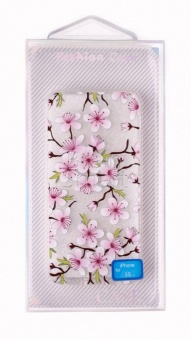 Накладка силиконовая с рисунком iPhone 5/5S/SE Цветущая вишня - фото, изображение, картинка