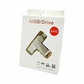 USB/Drive U008 Флеш-накопитель 64GB iDragon металл для Apple (Lightning)