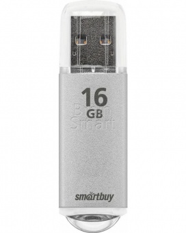 USB 2.0 Флеш-накопитель 16GB SmartBuy V-Cut Серебристый* - фото, изображение, картинка