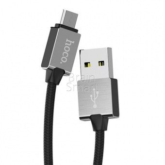 USB кабель Micro HOCO U49 Refined (1,2м) Черный - фото, изображение, картинка