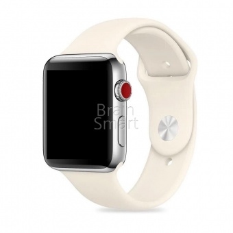 Ремешок силиконовый Sport для Apple Watch (38/40мм) M  (7) Бежевый - фото, изображение, картинка