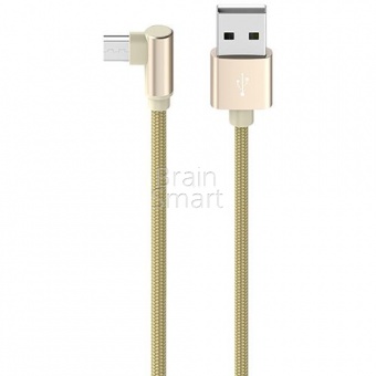 USB кабель Micro Borofone BX26 Express угловой (1м) Золотой - фото, изображение, картинка