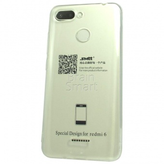 Накладка силиконовая SMTT Simeitu Soft touch Xiaomi Redmi 6 Прозрачный - фото, изображение, картинка