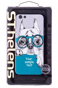 Накладка силиконовая ST.helens iPhone 6 Пес в очках - фото, изображение, картинка