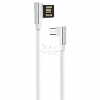 USB кабель Micro Borofone BU5 Ice Steel угловой (1,2м) Белый - фото, изображение, картинка