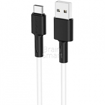 USB кабель Type-C Borofone BX31 Soft Silicone (1м) Белый - фото, изображение, картинка