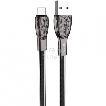 USB кабель Micro HOCO U52 Bright (1,2м) Серый - фото, изображение, картинка