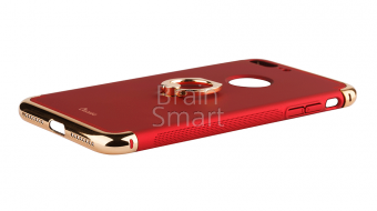 Накладка силиконовая Oucase Passat Series iPhone 7 Plus/8 Plus С кольцом Красный - фото, изображение, картинка