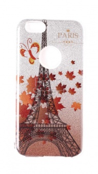 Накладка силиконовая Shine iPhone 6 блестящая Paris Серебряный - фото, изображение, картинка