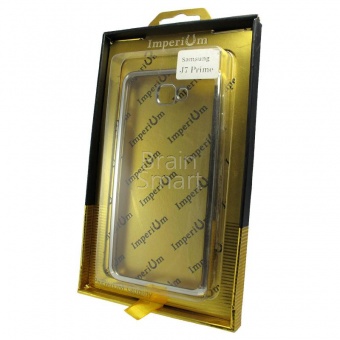 Накладка силиконовая Imperium с окантовкой Samsung J7 Prime Серебряный - фото, изображение, картинка