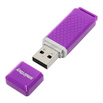 USB 2.0 Флеш-накопитель 4GB SmartBuy Quartz Фиолетовый - фото, изображение, картинка