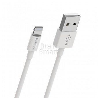 USB кабель Lightning Borofone BX22 2.4A (1м) Белый* - фото, изображение, картинка