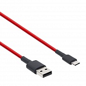 USB кабель Xiaomi Type-C 3A Nylon (1м) (SJX10ZM) Красный* - фото, изображение, картинка