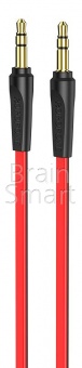 AUX кабель Borofone BL6 плоский (2м) Черный/Красный - фото, изображение, картинка