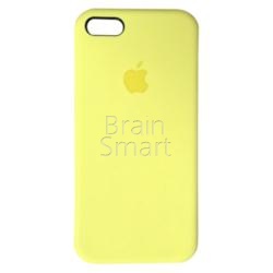 Накладка Silicone Case Original iPhone 5/5S/SE (55) Светло-Желтый - фото, изображение, картинка