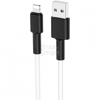 USB кабель Lightning Borofone BX31 Soft Silicone (1м) Белый - фото, изображение, картинка