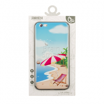 Накладка силиконовая Oucase Style Series iPhone 6 Plus (FG-024) Пляж - фото, изображение, картинка