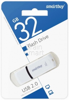 USB 2.0 Флеш-накопитель 32GB SmartBuy Paean Белый* - фото, изображение, картинка