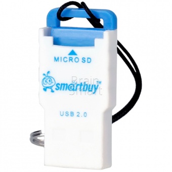USB-картридер SmartBuy 707 (microSD) Голубой - фото, изображение, картинка