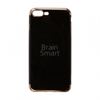 Накладка силиконовая Oucase Beauty Plating Series iPhone 7 Plus/8 Plus Черный/Золотой - фото, изображение, картинка