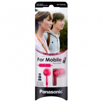 Наушники с микрофоном Panasonic RP-TCM105E-P Розовый - фото, изображение, картинка