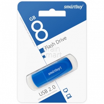 USB 2.0 Флеш-накопитель 8GB SmartBuy Scout Синий* - фото, изображение, картинка