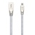USB кабель Micro HOCO U9 Zinc Alloy Jelly Knitted (1,2м) Серебряный - фото, изображение, картинка